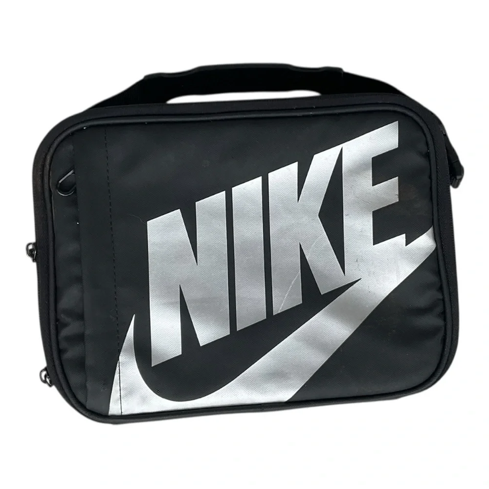 🖤 Nike “Just Do It” Lunch Cooler | Black & Silver |‎ Insulated Hard Shell